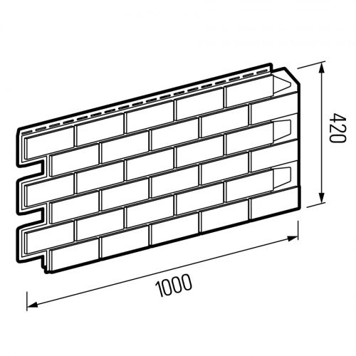 Фасадные панели ОПТИМА, Кирпич, темно-коричневый, шт.