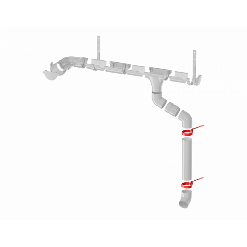 ТН ПВХ МАКСИ хомут трубы, белый, шт.