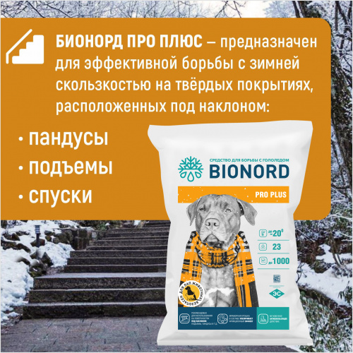 Противогололёдный реагент Бионорд ОПТИМУМ ПЛЮС, 23 кг